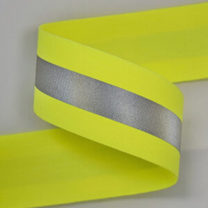 2” FR Yellow Fabric with ¾” 9740 Silver