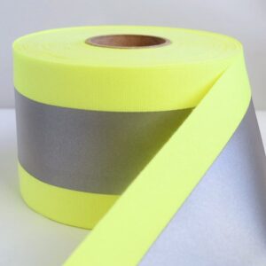4″ FR Yellow Fabric with 2″ 8735 FR Silver