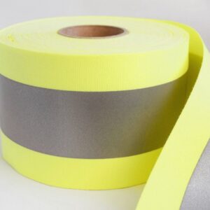 4″ FR Yellow Fabric with 2″ 9740 FR Silver