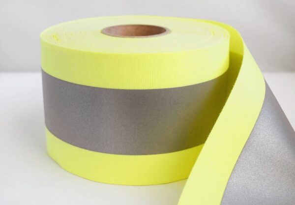4″ FR Yellow Fabric with 2″ 9740 FR Silver