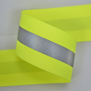 2” Yellow Grosgrain with ¾” 9720 Silver