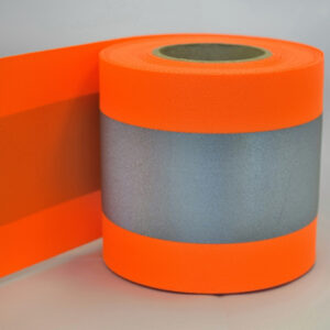 4” Orange Twill Weave with 2” 9740 Silver