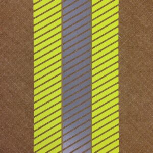 Fluorescent Lime-Yellow Segmented Fire Coat Trim